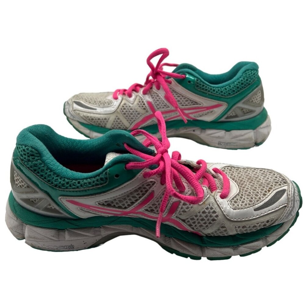 Asics Gel Kayano 21 Teal and Pink Running Shoe Size 7.5